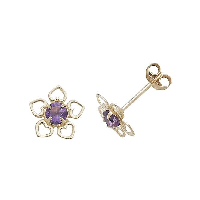 9ct Yellow Gold Amethyst Stud Earrings ES424AMAcotis Gold JewelleryES424AM