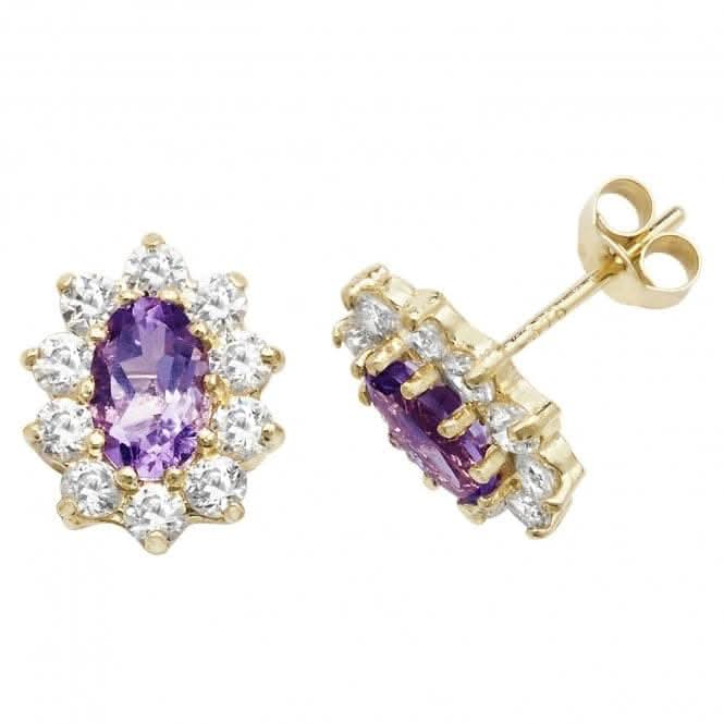 9ct Yellow Gold Amethyst Stud Earrings ES545AMAcotis Gold JewelleryES545AM