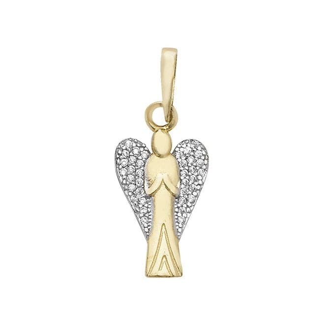 9ct Yellow Gold Angel Zirconia Pendant PN1035Acotis Gold JewelleryPN1035