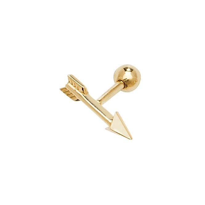 9ct Yellow Gold Arrow Cartilage 6mm Post Stud ES905Acotis Gold JewelleryES905