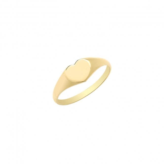 9ct Yellow Gold Babies Plain Heart Signet Ring RN923Acotis Gold JewelleryRN923/H