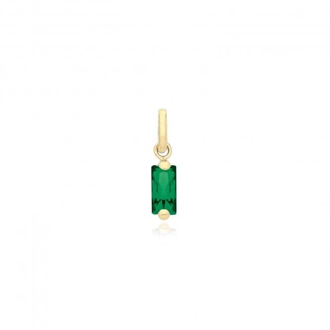 9ct Yellow Gold Baguette Shaped Emerald Green Zirconia Pendant PN1353EAcotis Gold JewelleryPN1353E