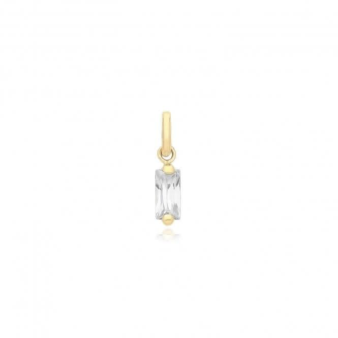 9ct Yellow Gold Baguette Shaped Zirconia Pendant PN1353Acotis Gold JewelleryPN1353