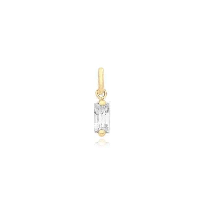 9ct Yellow Gold Baguette Shaped Zirconia Pendant PN1353Acotis Gold JewelleryPN1353