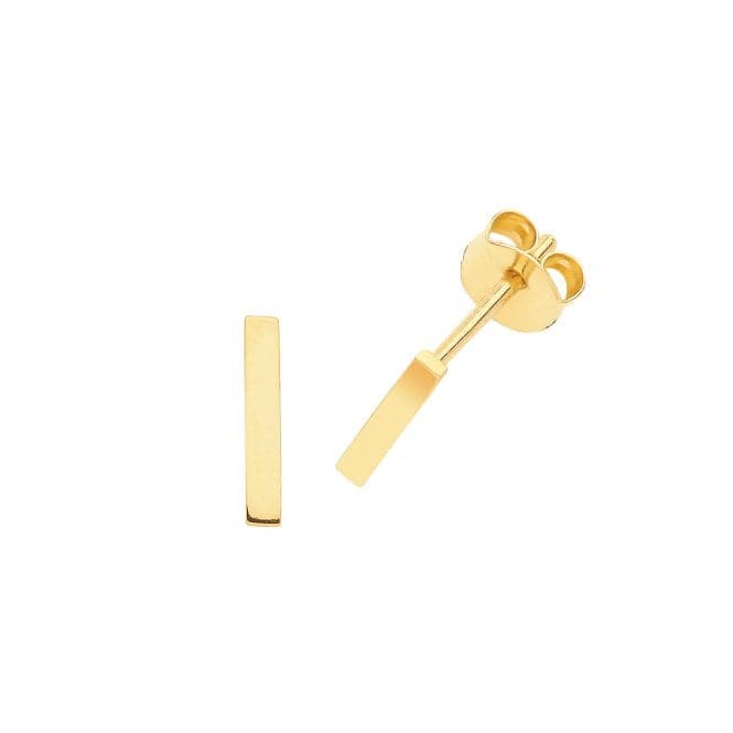 9ct Yellow Gold Bar Studs ES675Acotis Gold JewelleryES675