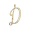 9ct Yellow Gold Barked Script Initial Pendant PN529/DAcotis Gold JewelleryPN529/D