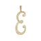 9ct Yellow Gold Barked Script Initial Pendant PN529/EAcotis Gold JewelleryPN529/E