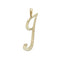 9ct Yellow Gold Barked Script Initial Pendant PN529/IAcotis Gold JewelleryPN529/I