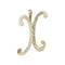 9ct Yellow Gold Barked Script Initial Pendant PN529/XAcotis Gold JewelleryPN529/X