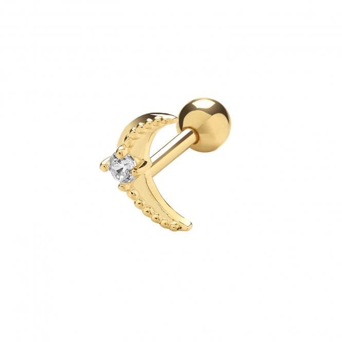 9ct Yellow Gold Bird With Single Zirconia Cartilage 6mm Post Stud ES998Acotis Gold JewelleryES998