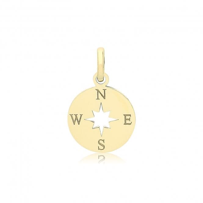 9ct Yellow Gold Compass Pendant PN1334Acotis Gold JewelleryPN1334