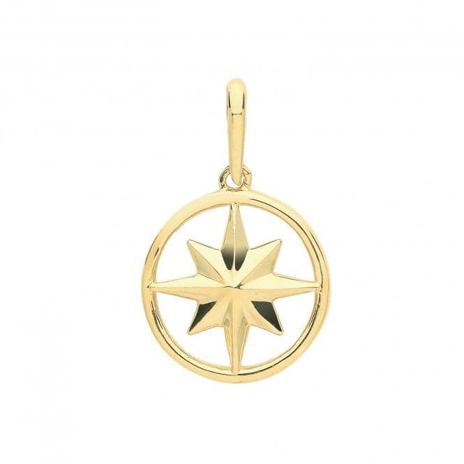 9ct Yellow Gold Compass Rose Charm PN1136Acotis Gold JewelleryPN1136