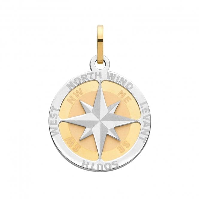 9ct Yellow Gold Compass Rose Medium Pendant PN1195Acotis Gold JewelleryPN1195