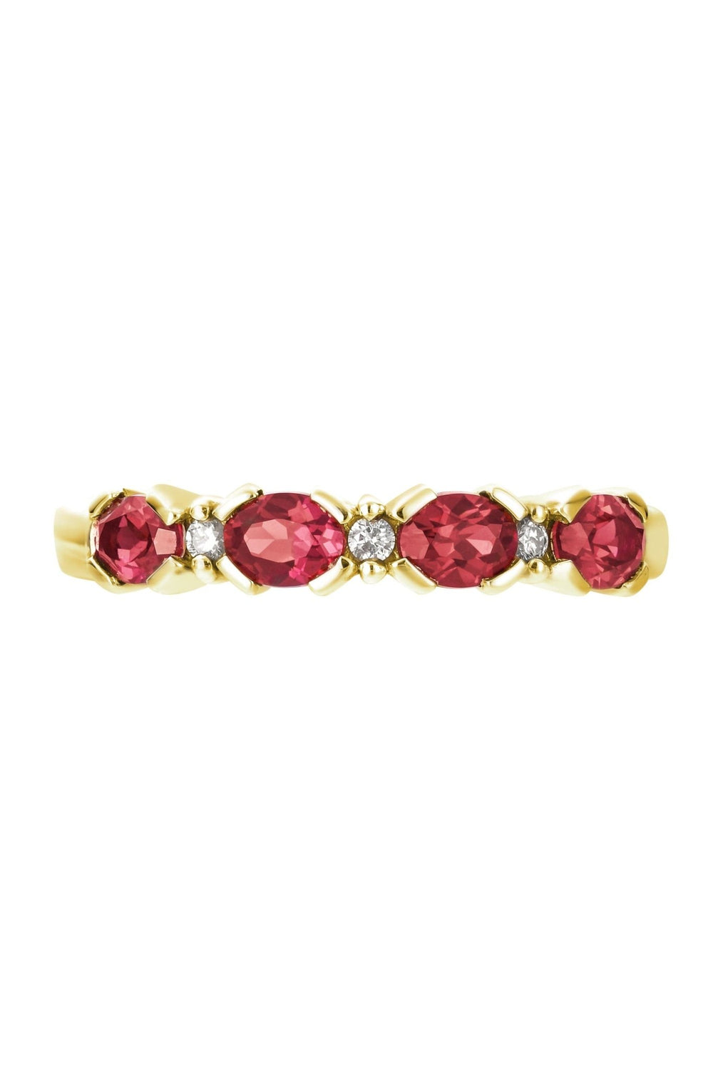 9ct Yellow Gold Created Ruby and Diamond Eternity RingThe Fine CollectiveBA0071565 - N