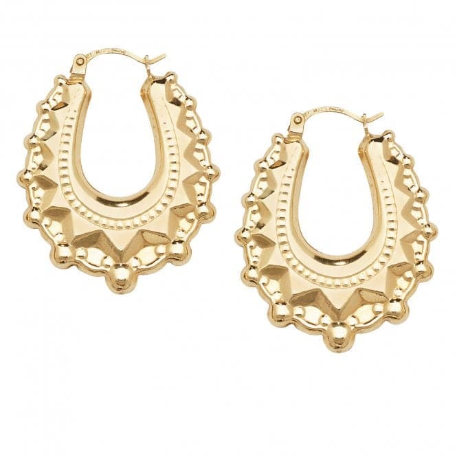 9ct Yellow Gold Creole Earrings ER407Acotis Gold JewelleryER407