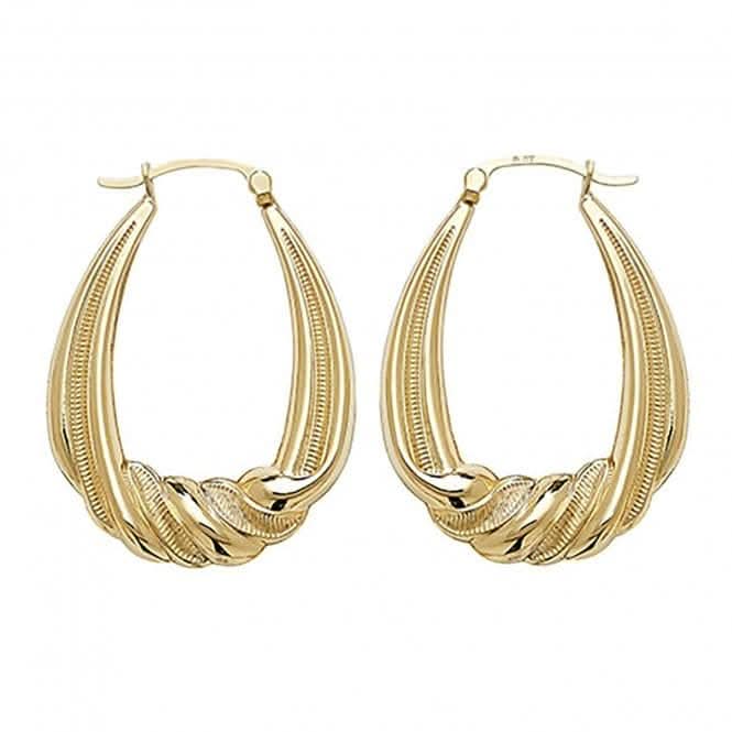 9ct Yellow Gold Creole Earrings ER438Acotis Gold JewelleryER438