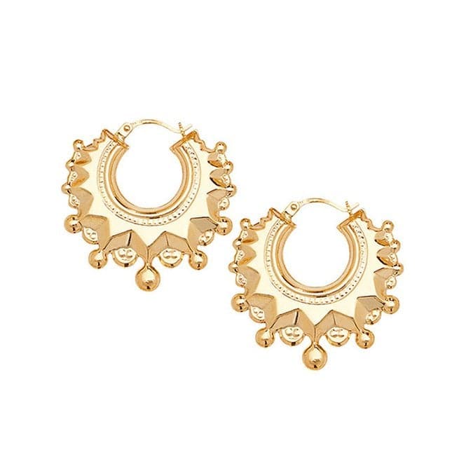 9ct Yellow Gold Creole Earrings ER482Acotis Gold JewelleryER482