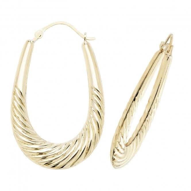 9ct Yellow Gold Creole Earrings ER586Acotis Gold JewelleryER586