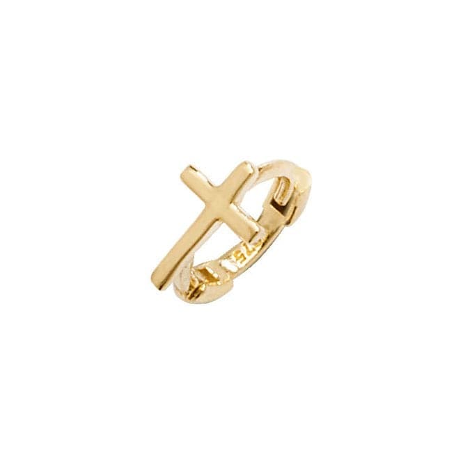 9ct Yellow Gold Cross Cartilage Hoop Earring ES950Acotis Gold JewelleryES950