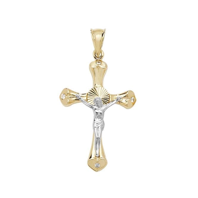 9ct Yellow Gold Cross Zirconia Pendant PN1042Acotis Gold JewelleryPN1042