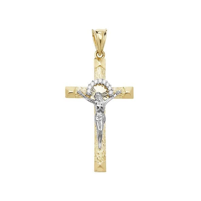 9ct Yellow Gold Cross Zirconia Pendant PN1043Acotis Gold JewelleryPN1043