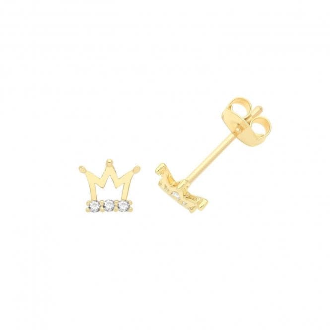 9ct Yellow Gold Crown Stud ES1693Acotis Gold JewelleryES1693