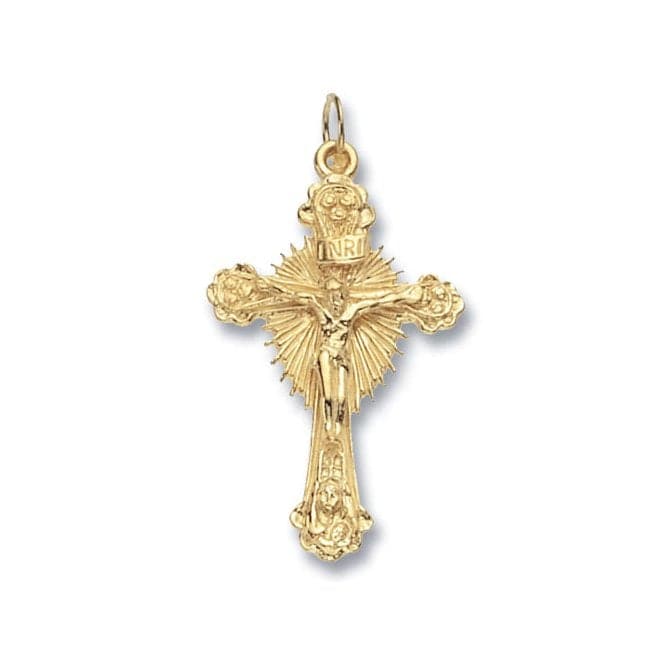 9ct Yellow Gold Crucifix Pendant PN428Acotis Gold JewelleryPN428