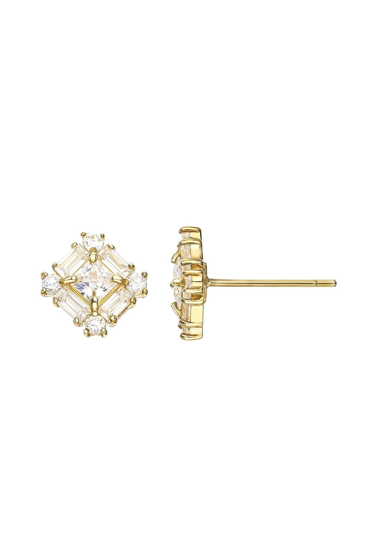 9ct Yellow Gold Cubic Zirconia 9mm Stud EarringsThe Fine CollectiveBA0060732