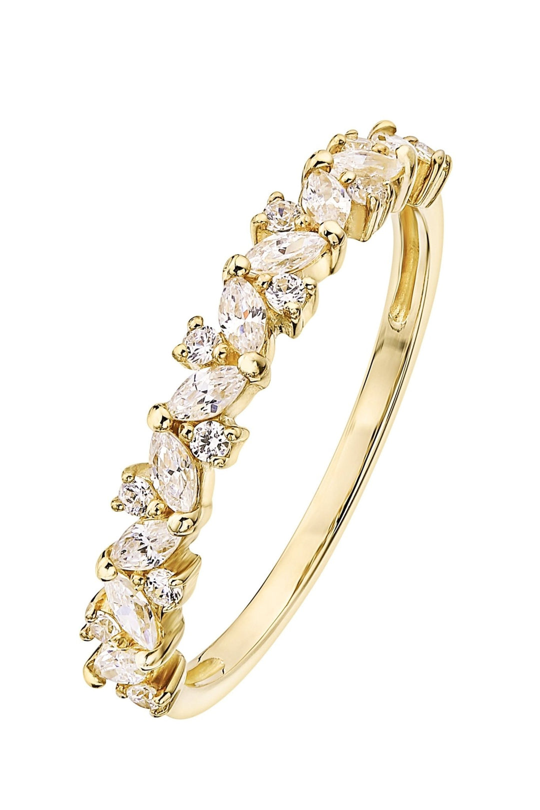 9ct Yellow Gold Cubic Zirconia Half Eternity RingThe Fine CollectiveBA0063208 - N