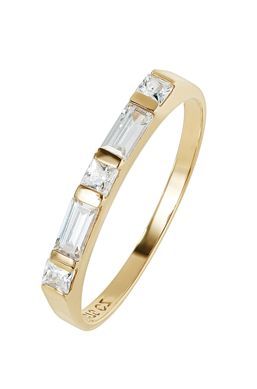 9ct Yellow Gold Cubic Zirconia Mixed Cut Band RingThe Fine CollectiveBA0058875 - L