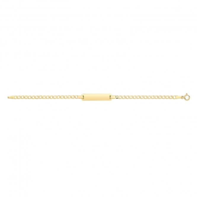 9ct Yellow Gold Curb Babies 6" Id Bracelet BR125Acotis Gold JewelleryBR125