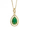 9ct Yellow Gold Cut Out Teardrop Emerald Pendant GP2286GElements GoldGP2286G