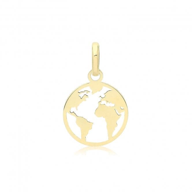 9ct Yellow Gold Cut Out World Pendant PN1337Acotis Gold JewelleryPN1337