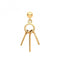9ct Yellow Gold Dangling Cartilage 6mm Post Stud ES1907Acotis Gold JewelleryES1907