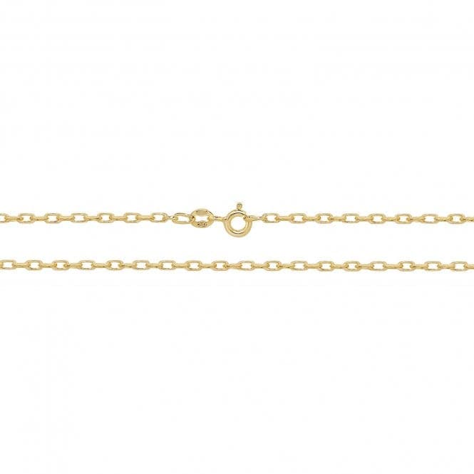 9ct Yellow Gold Dc Belcher Chain CH125Acotis Gold JewelleryCH125/18