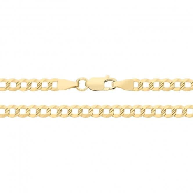 9ct Yellow Gold D/C Curb Chain CH570Acotis Gold JewelleryCH570/24