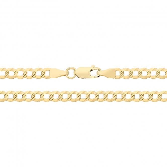 9ct Yellow Gold D/C Curb Chain CH570Acotis Gold JewelleryCH570/18