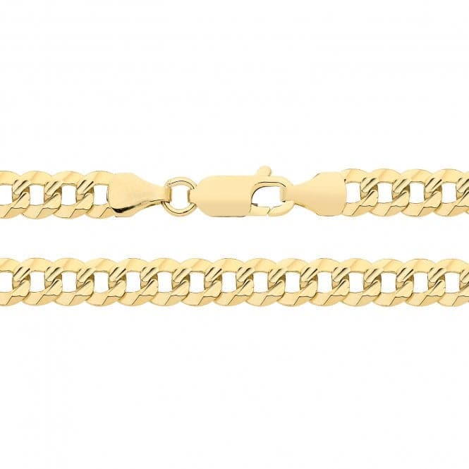 9ct Yellow Gold D/C Curb Chain CH572Acotis Gold JewelleryCH572/18