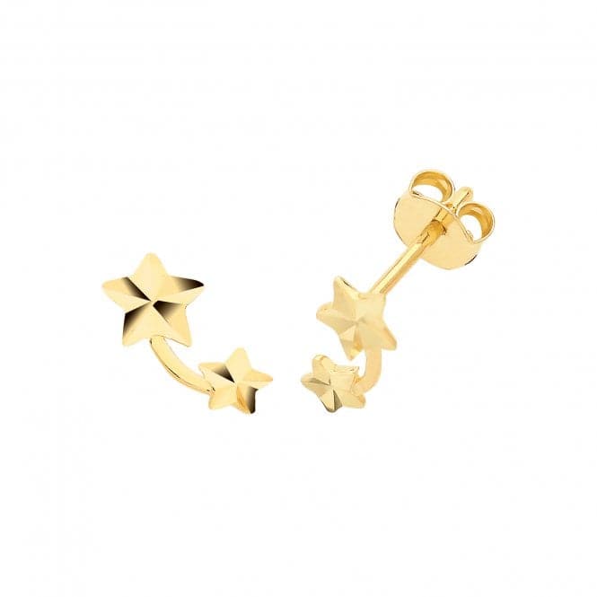 9ct Yellow Gold D/Cut Star Studs ES653Acotis Gold JewelleryES653