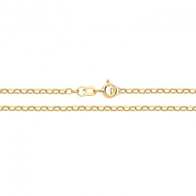 9ct Yellow Gold Dia Cut Belcher Hollow Chain CH369Acotis Gold JewelleryCH369/16