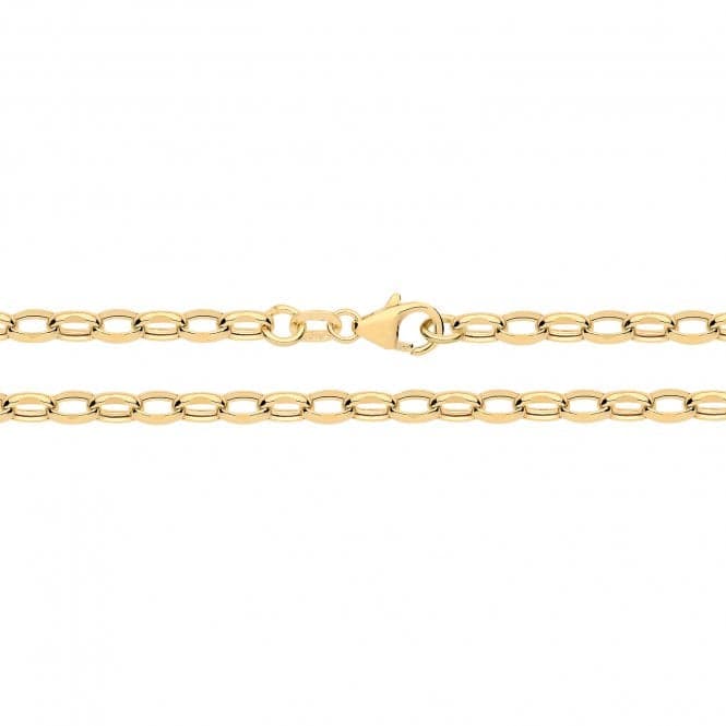 9ct Yellow Gold Dia Cut Belcher Hollow Chain CH371Acotis Gold JewelleryCH371/18