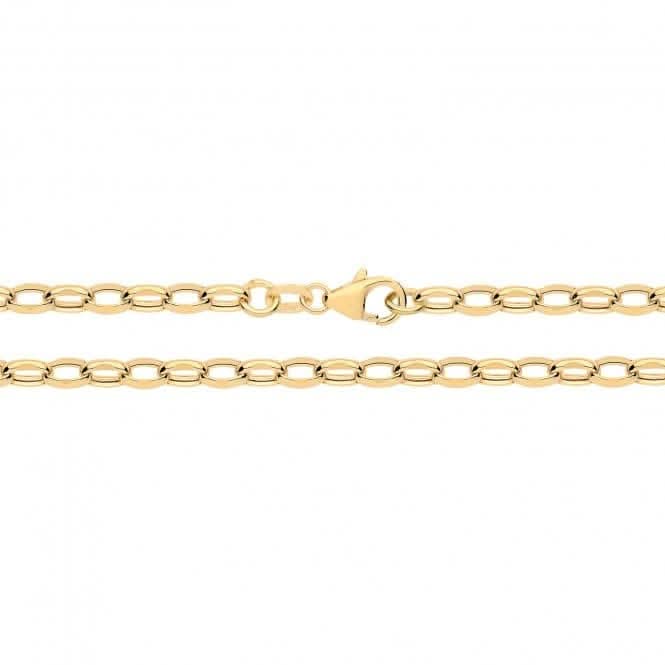 9ct Yellow Gold Dia Cut Belcher Hollow Chain CH371Acotis Gold JewelleryCH371/22