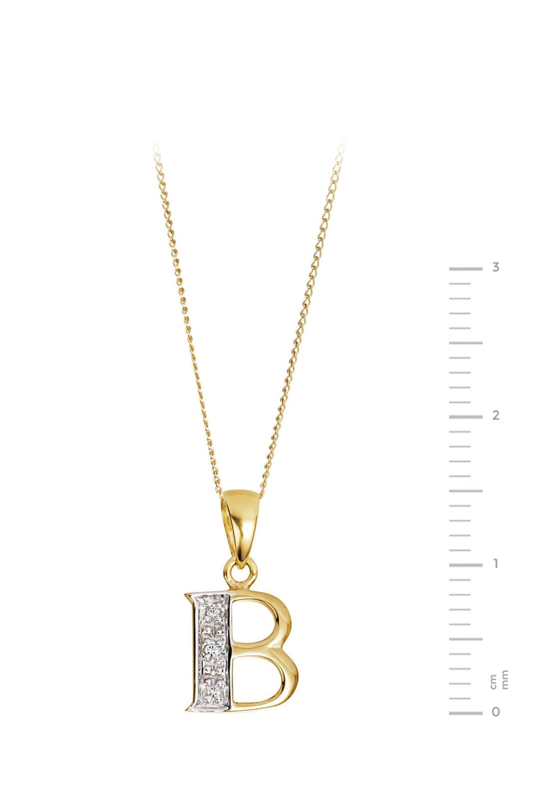 9ct Yellow Gold Diamond Initial PendantThe Fine CollectiveBA0073247 - B