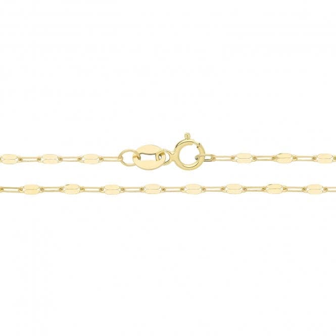 9ct Yellow Gold Disc Chain CH576Acotis Gold JewelleryCH576/10