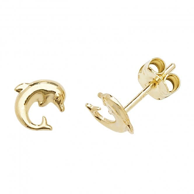 9ct Yellow Gold Dolphin Stud Earrings ES555Acotis Gold JewelleryES555