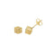 9ct Yellow Gold Dotted Cube Stud Earrings ES635Acotis Gold JewelleryES635