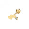 9ct Yellow Gold Double Heart With Zirconia Cartilage 6mm Post Stud ES966Acotis Gold JewelleryES966