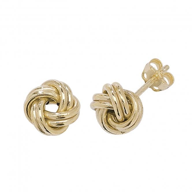 9ct Yellow Gold Double Knot Stud Earrings ER527Acotis Gold JewelleryER527