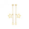 9ct Yellow Gold Double Star Drop Earrings ES1650Acotis Gold JewelleryES1650
