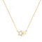 9ct Yellow Gold Double Star Necklet NK1601Acotis Gold JewelleryNK1601